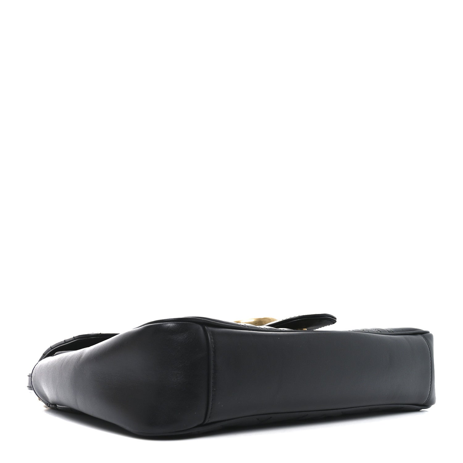 Calfskin Matelasse Medium GG Marmont Shoulder Bag Black