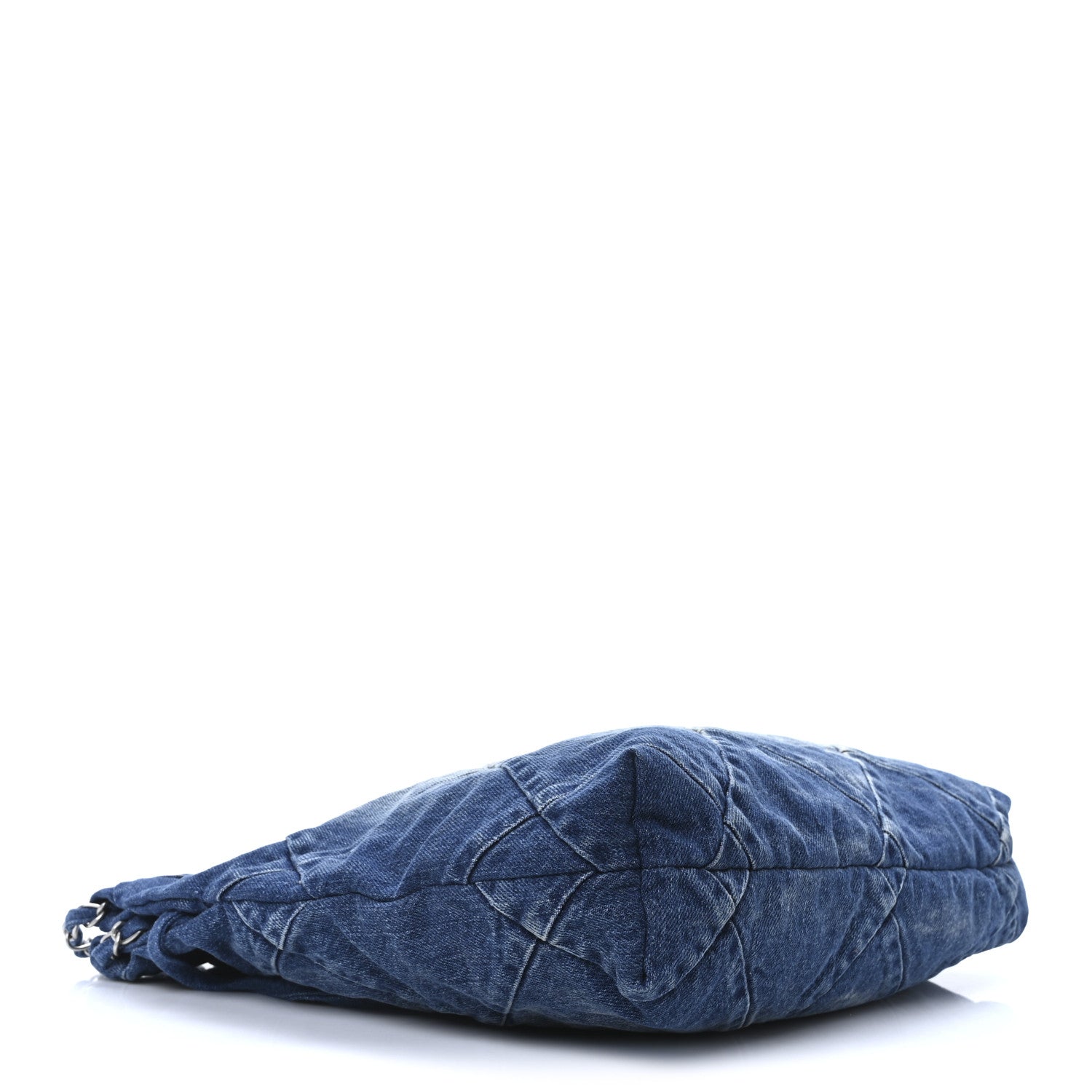 Denim Quilted Small Chanel 22 Blue