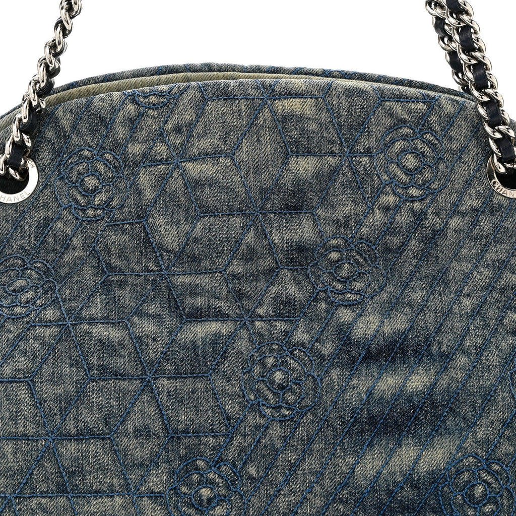 Denim Camellia Embroidered Medium Just Mademoiselle Blue
