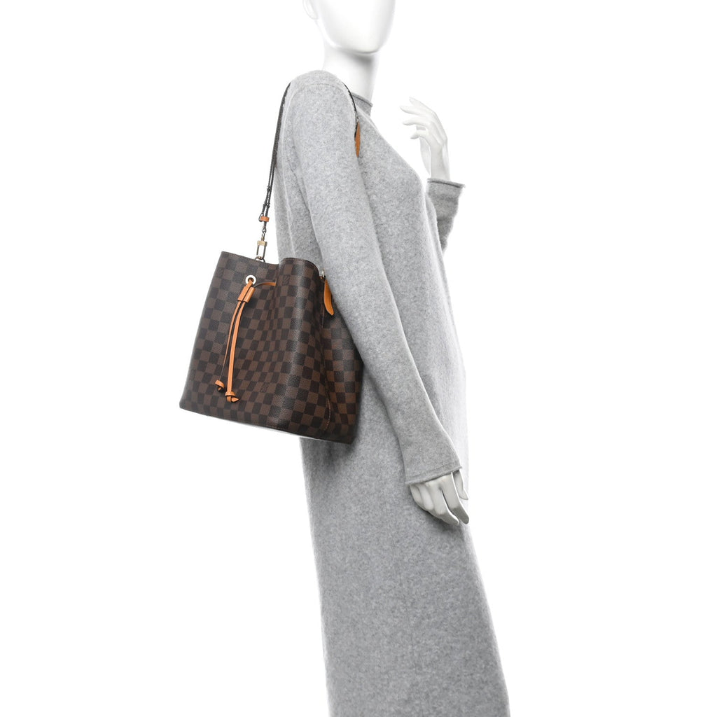 Damier Ebene Neonoe MM Safran