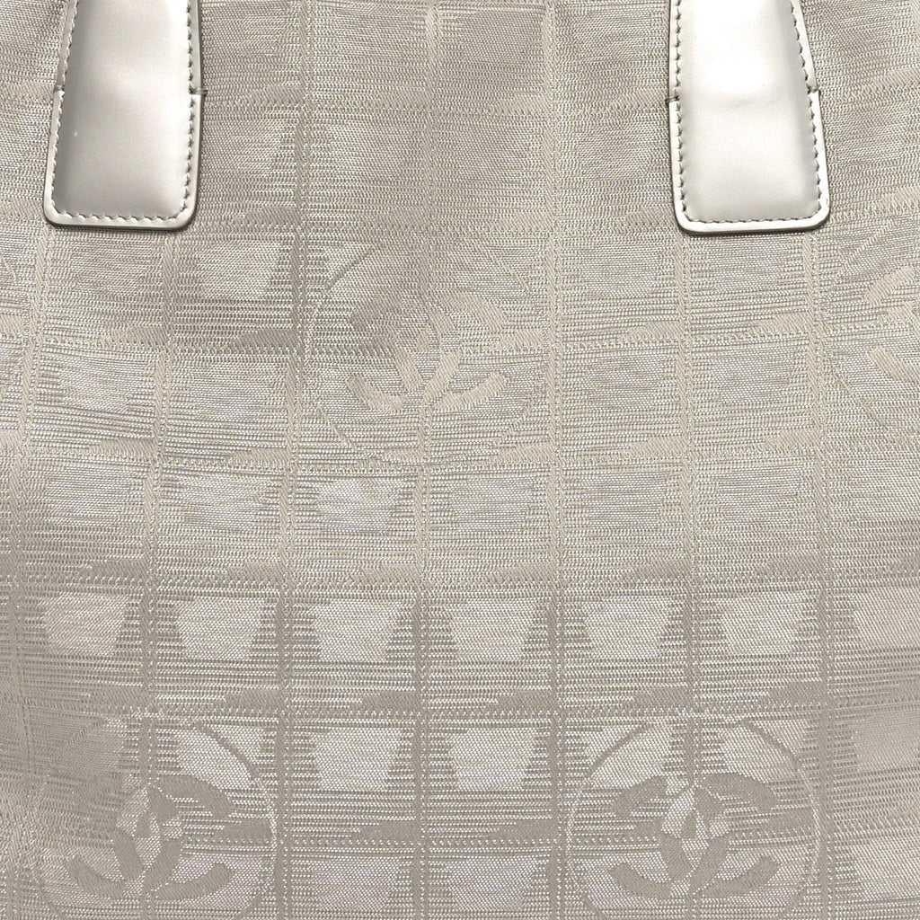 Metallic Nylon Travel Tote Silver