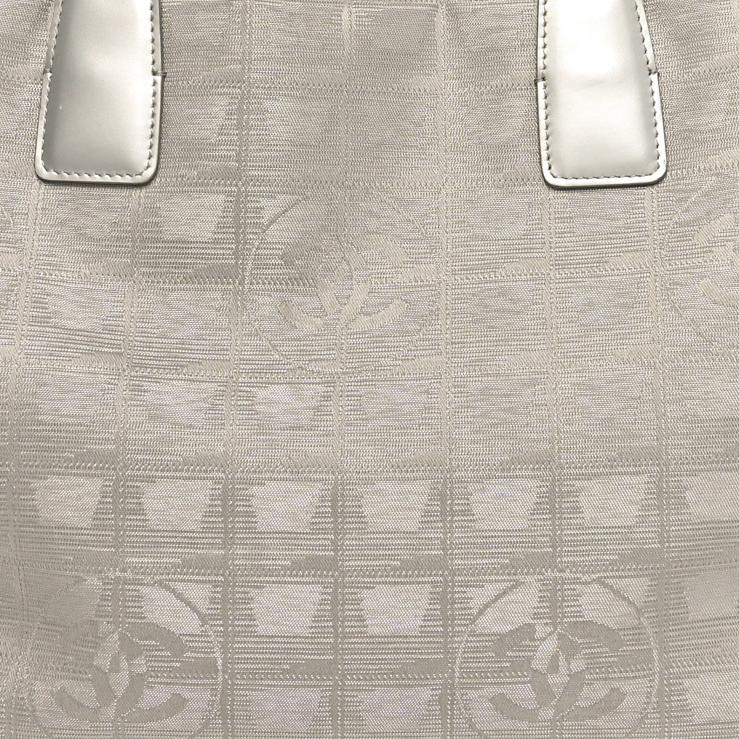 Metallic Nylon Travel Tote Silver