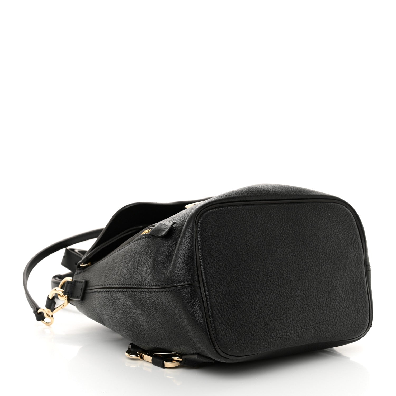 Suede Calfskin Small Faye Backpack Black