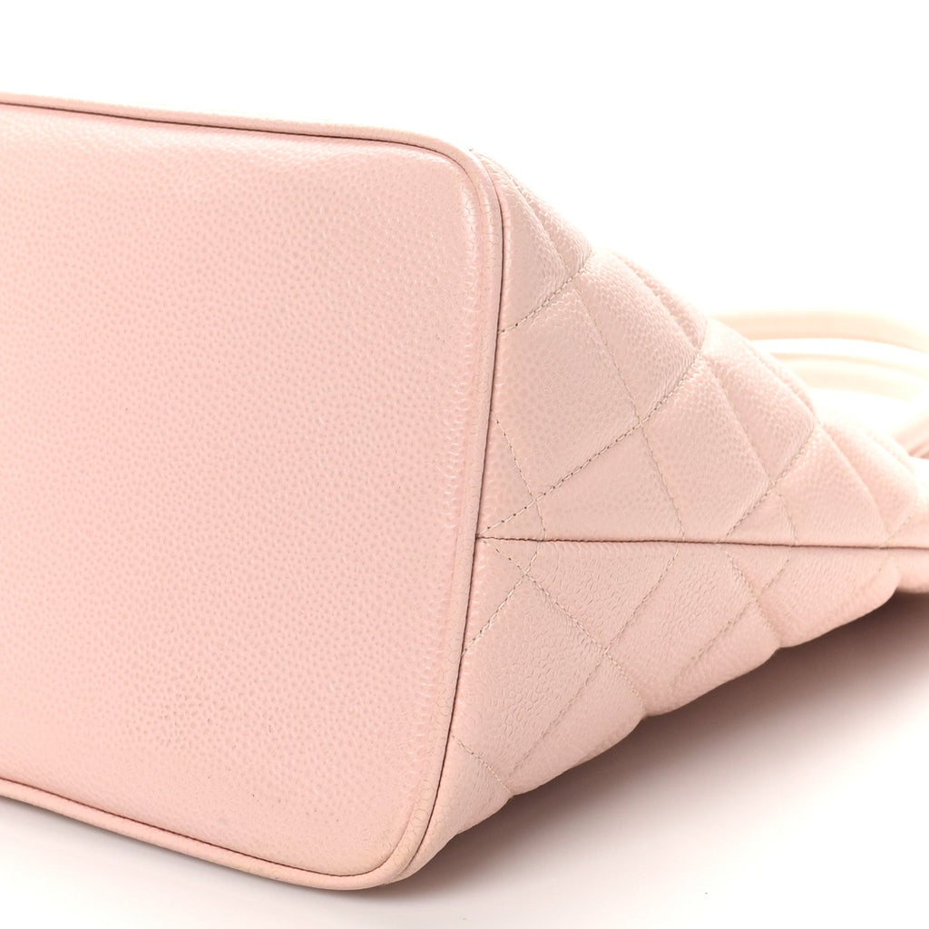 Caviar Quilted Medallion Tote Light Pink
