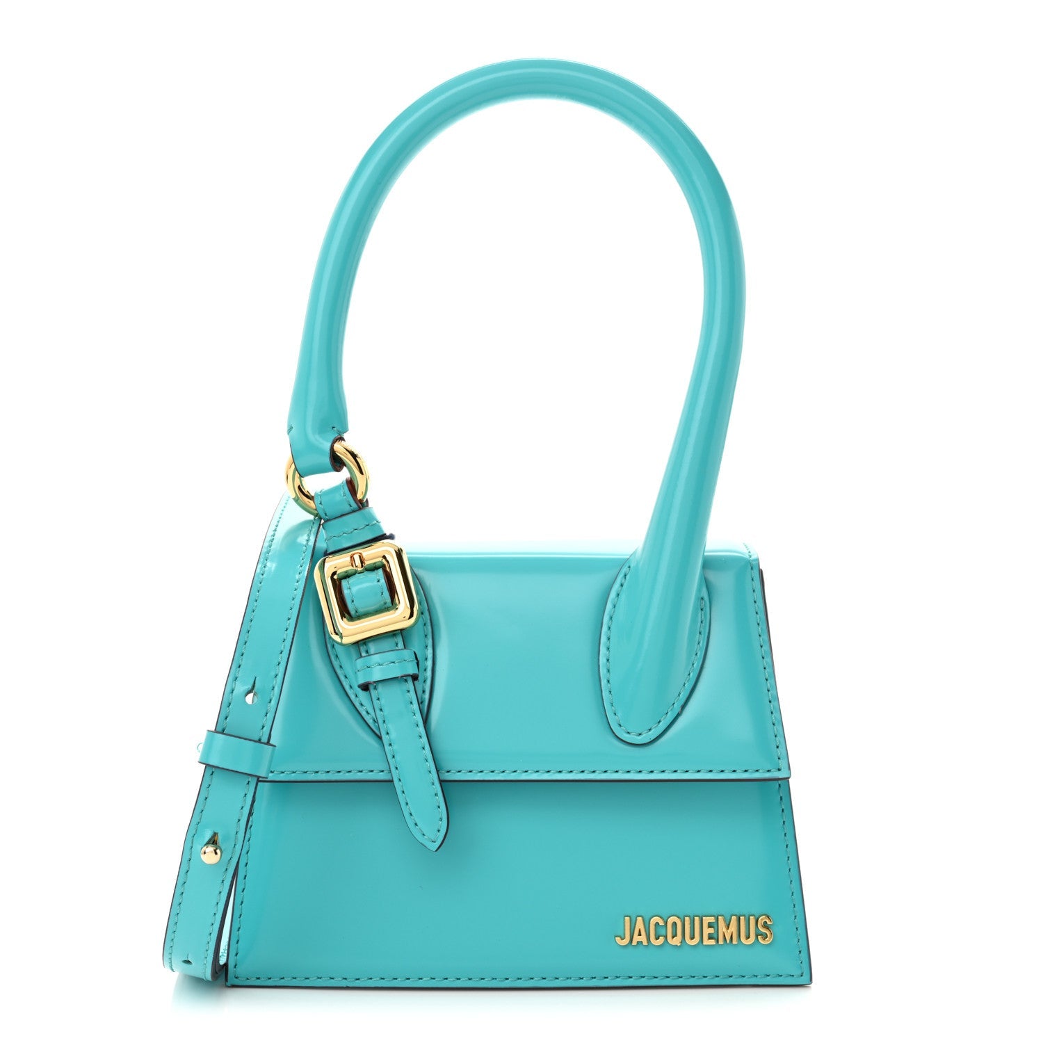 Smooth Calfskin Le Chiquito Boucle Moyen Turquoise