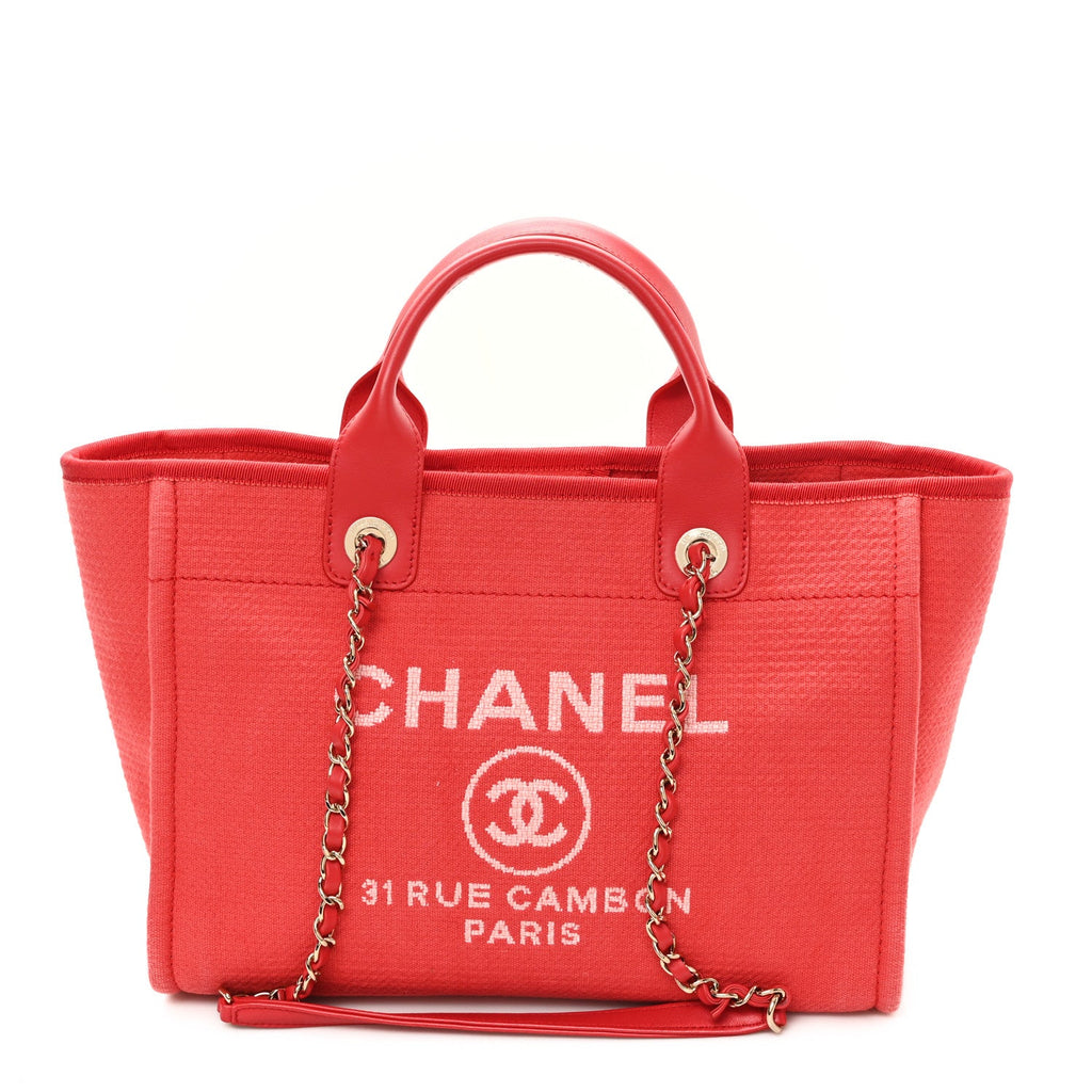 Mixed Fibers Small Deauville Tote Red