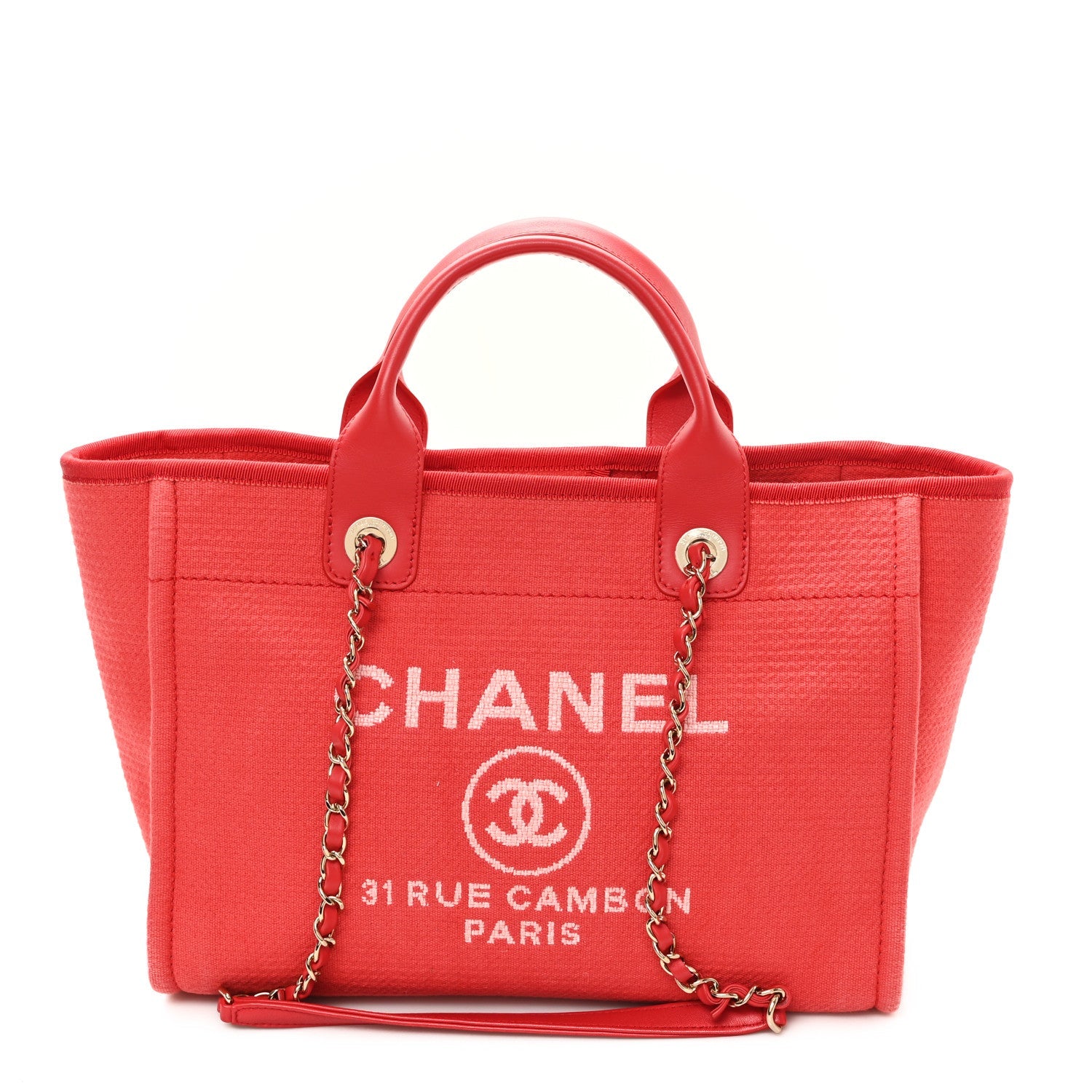Mixed Fibers Small Deauville Tote Red