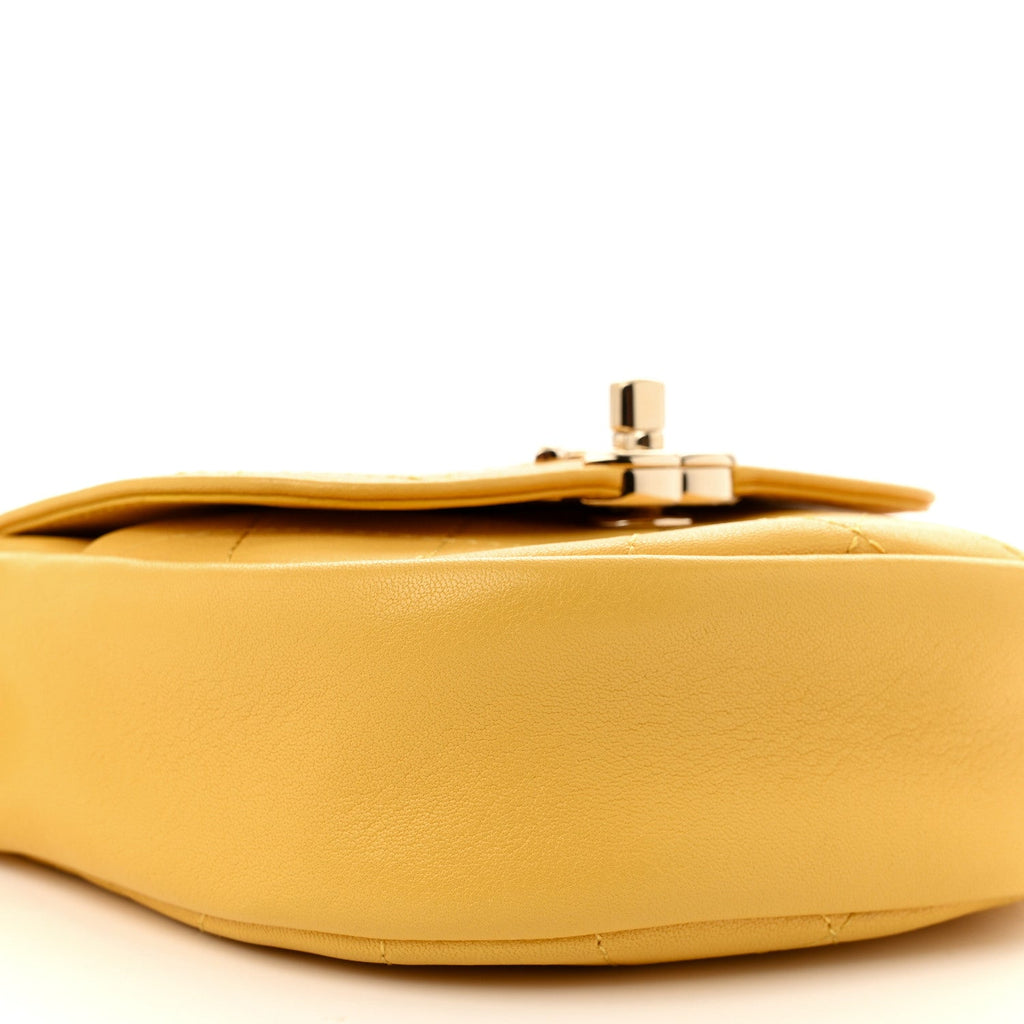 Goatskin Stitched Casual Trip Messenger Flap Yellow