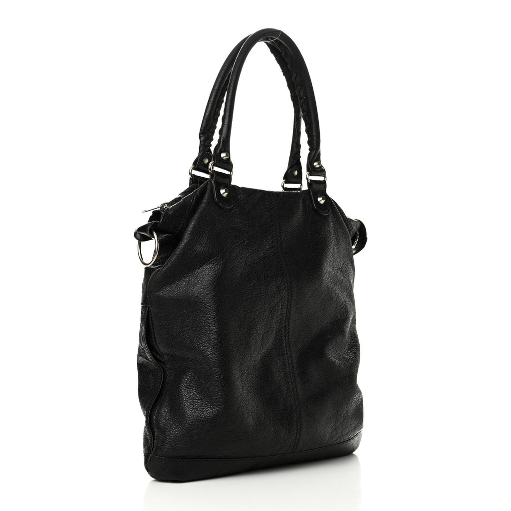 Agneau Classic Hardware Square Tote Black