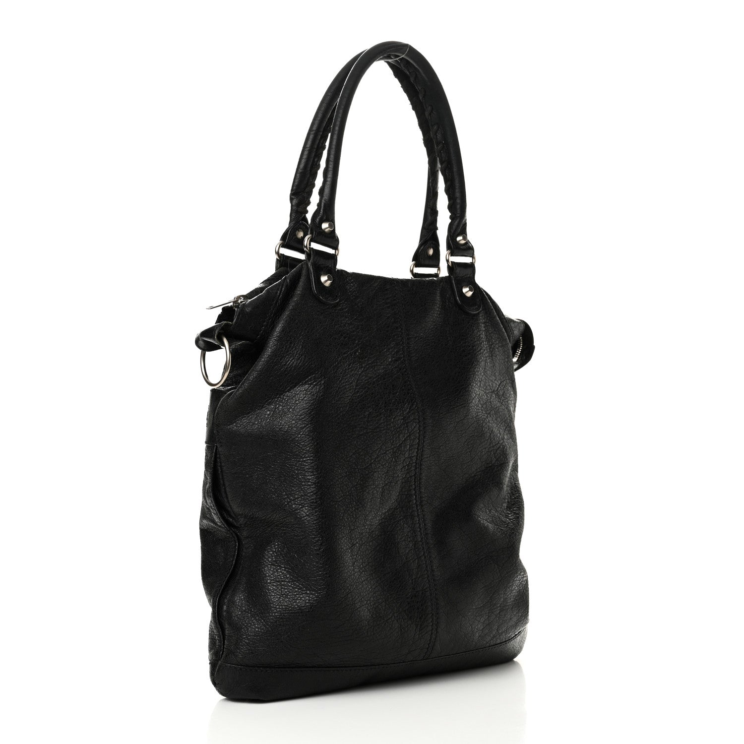 Agneau Classic Hardware Square Tote Black