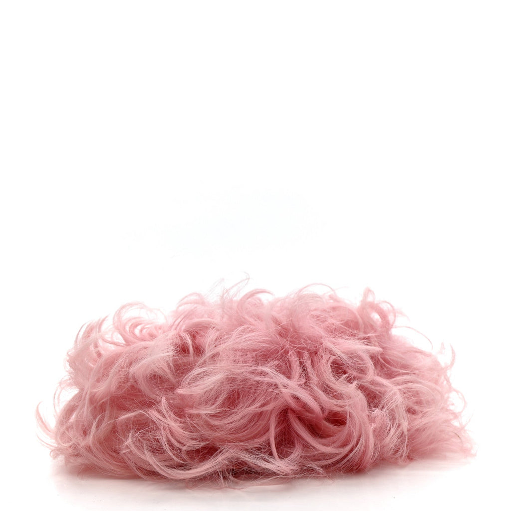 Shearling Lambskin CC Hook  Holder Pink