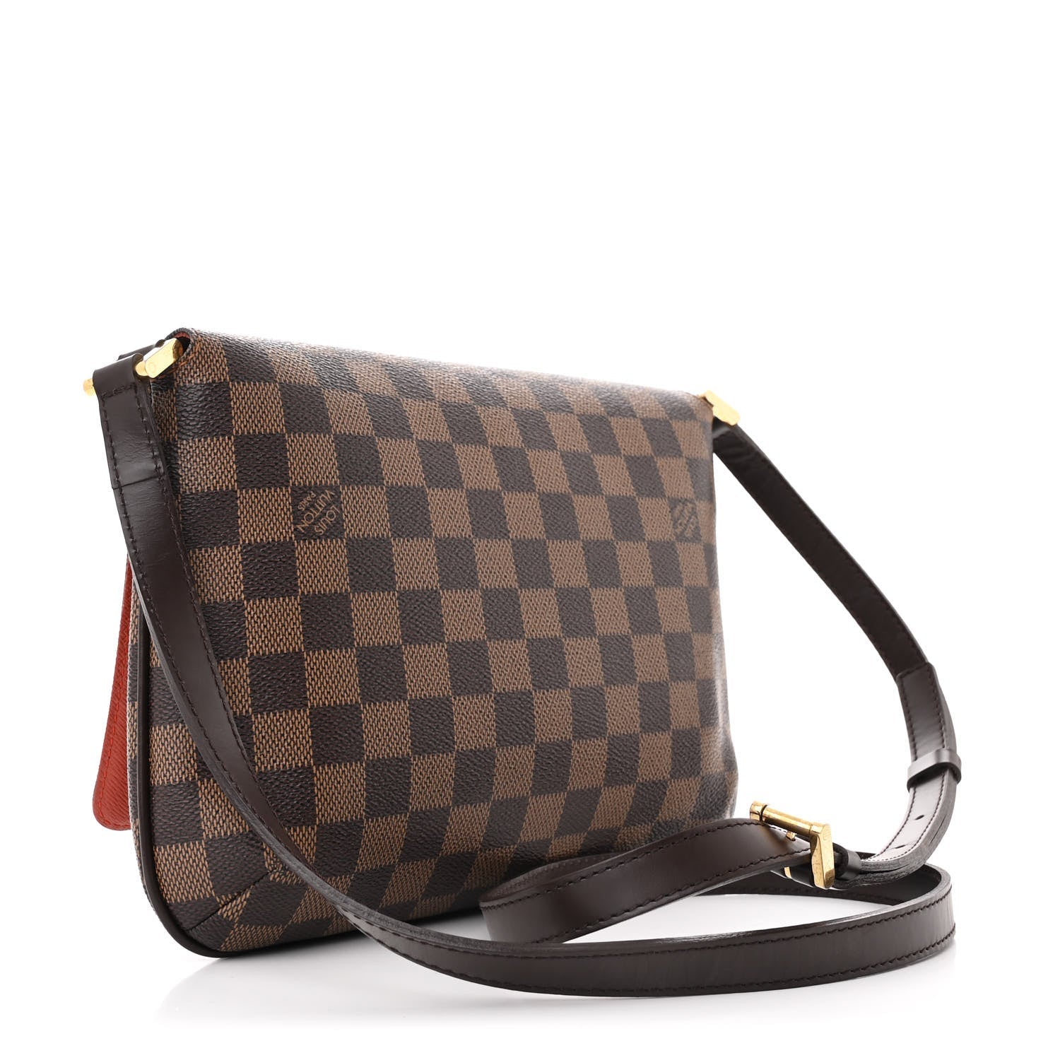 Damier Ebene Musette Tango Long Strap