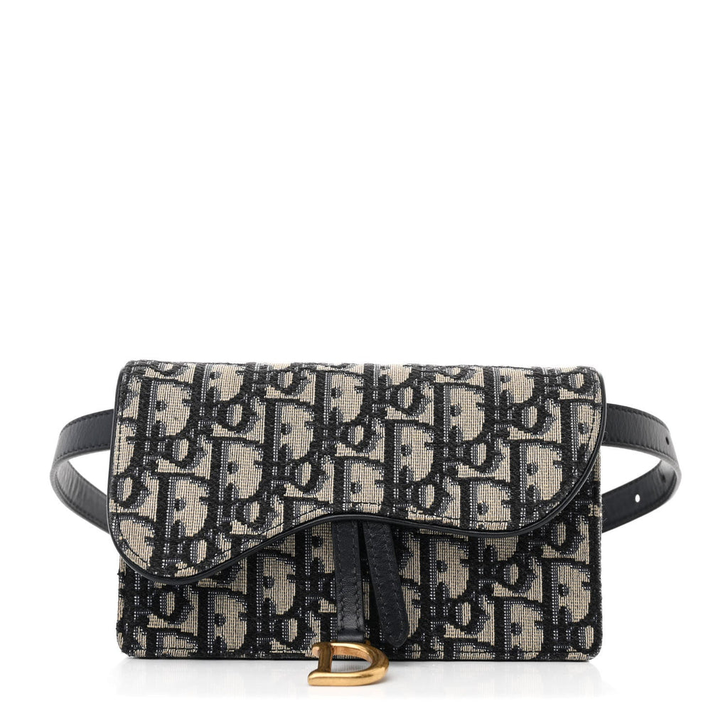 Oblique Saddle Belt Bag Blue