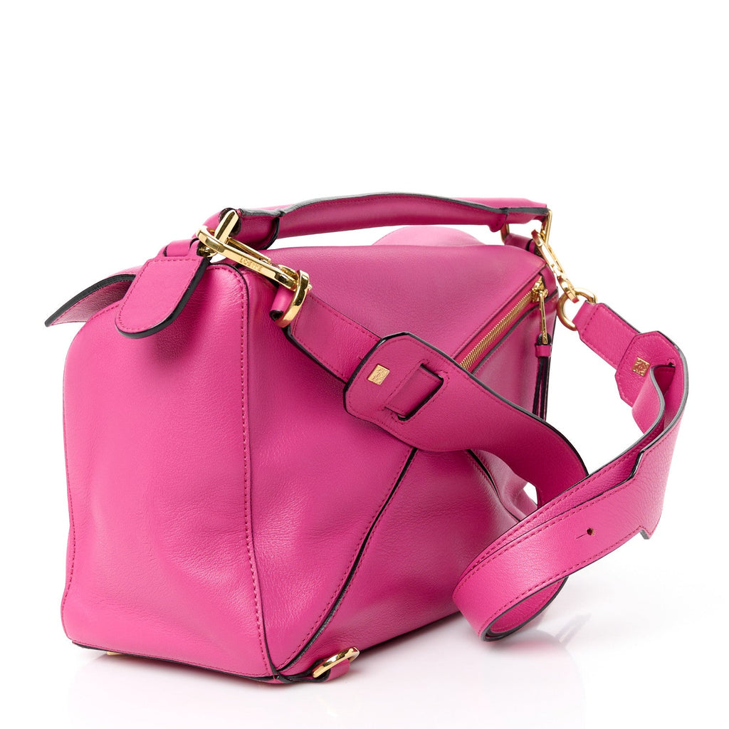 Calfskin Medium Puzzle Bag Fuchsia