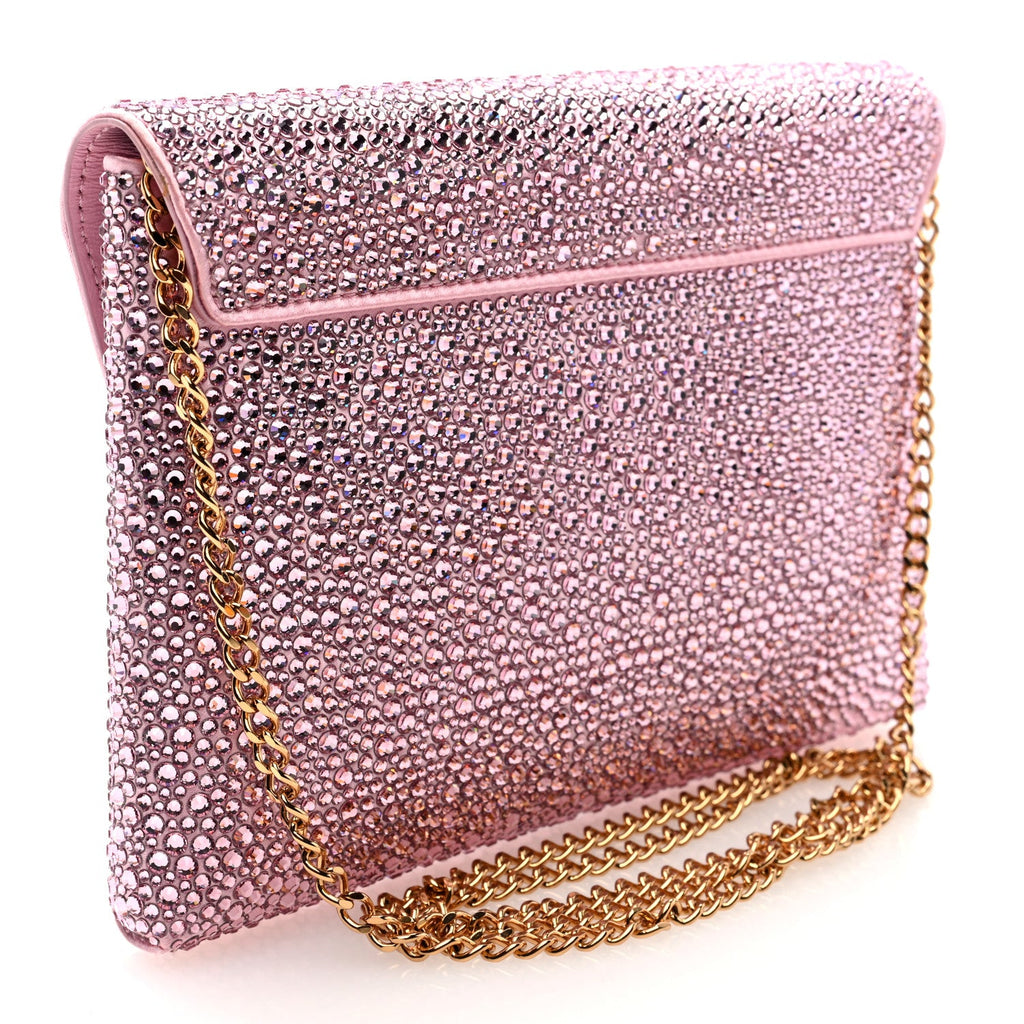 Crystal La Medusa Envelope Clutch Pink