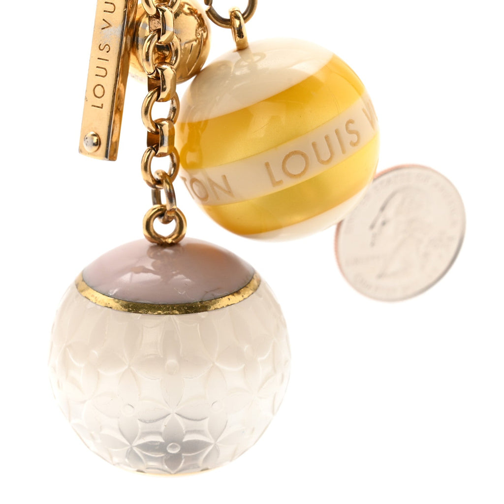 Mini Lin Croisette Bag Charm Yellow