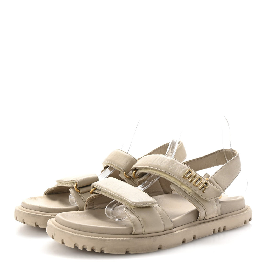 Lambskin Dioract 10mm Sandals 41 Off White