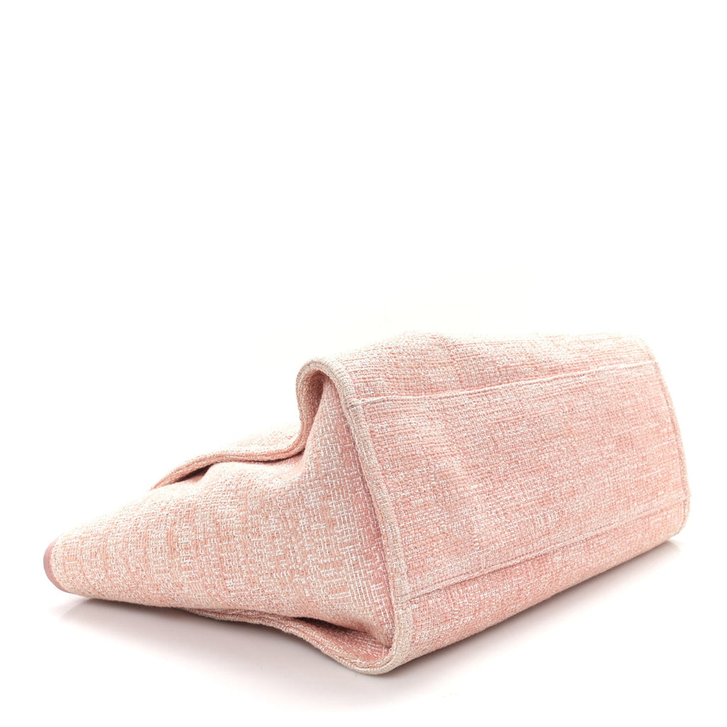 Lurex Boucle Deauville Medium Tote Pink