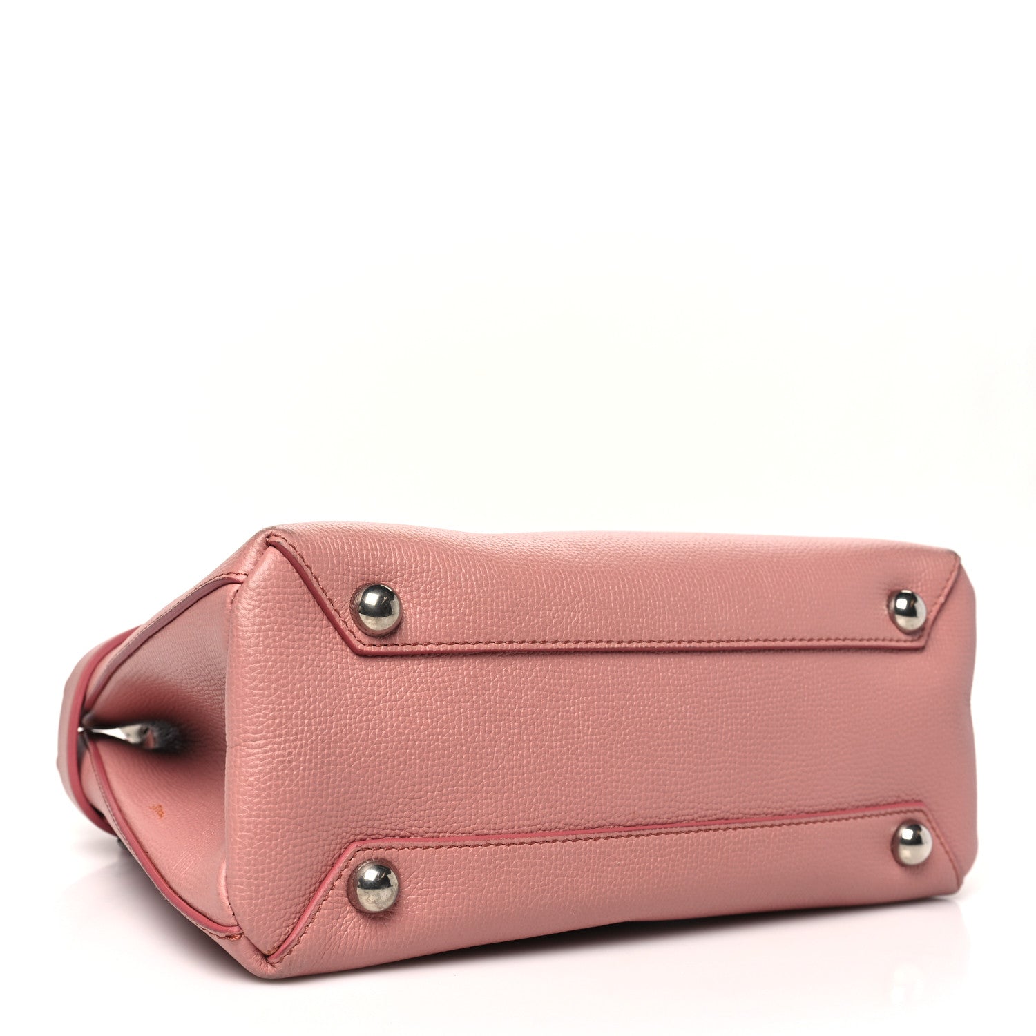 Grainy Calfskin House Check Small Banner Tote Dusty Rose