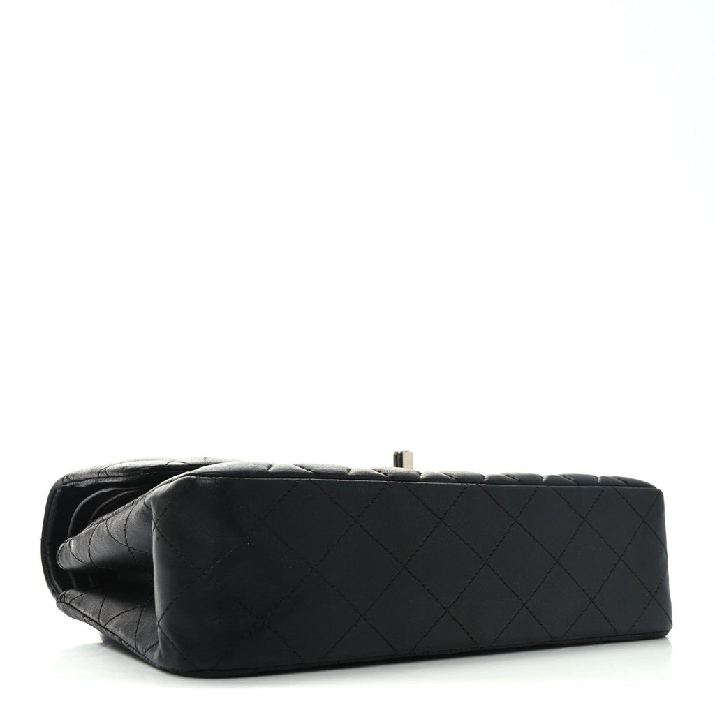 Lambskin Quilted Small Double Flap Black