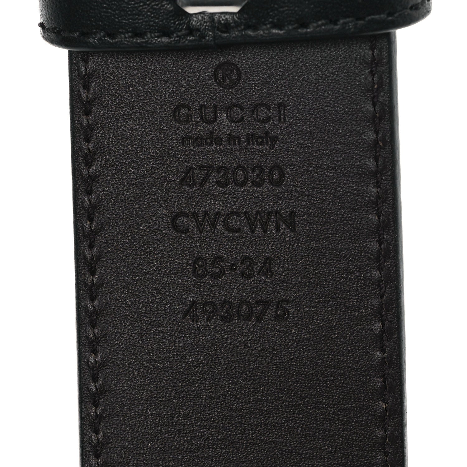 Guccissima Signature Interlocking G Reversible 37mm Belt 85 34 Black Cocoa
