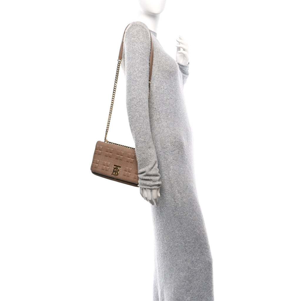 Lambskin Quilted Small Lola Bag Camel