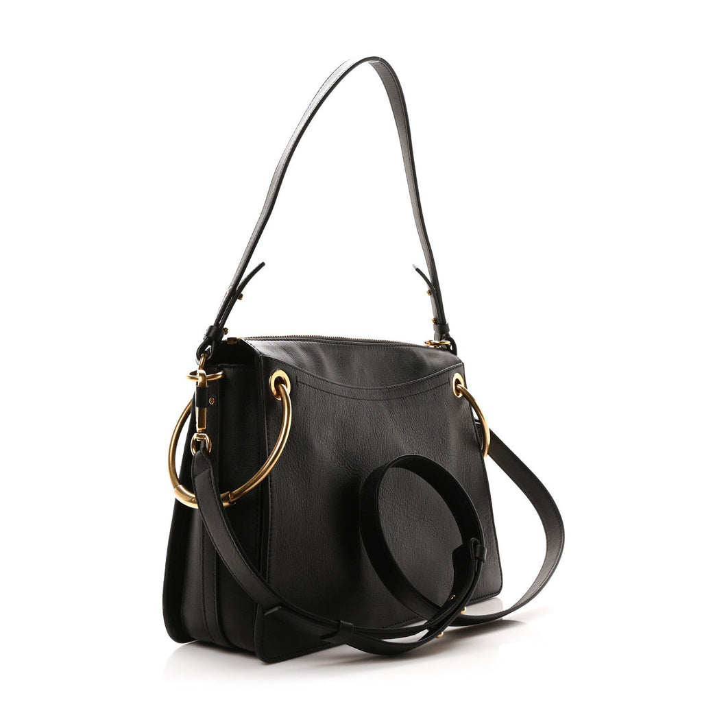 Calfskin Suede Medium Roy Bag Black