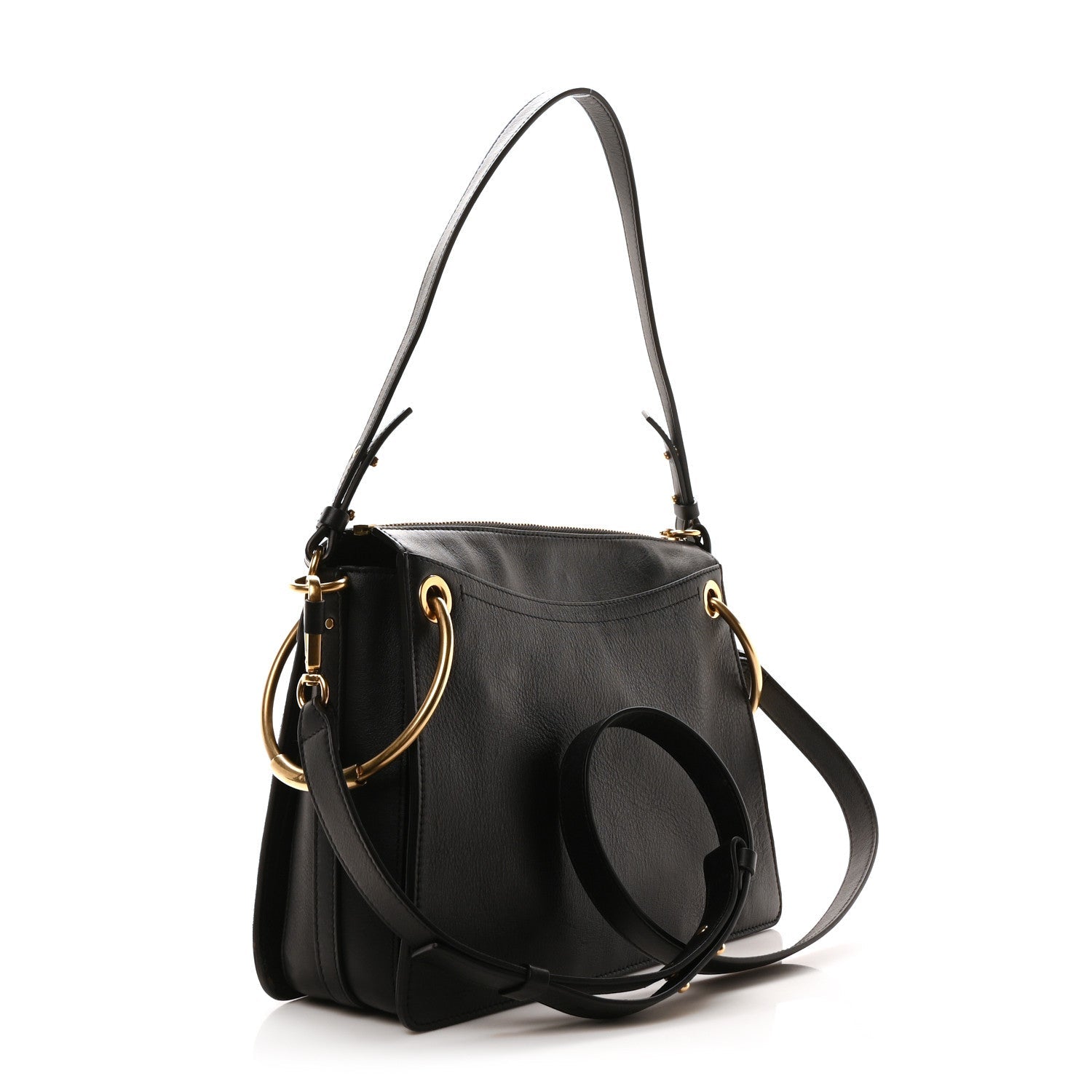 Calfskin Suede Medium Roy Bag Black