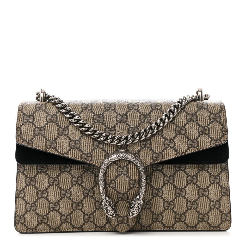 GG Supreme Monogram Small Dionysus Shoulder Bag Black