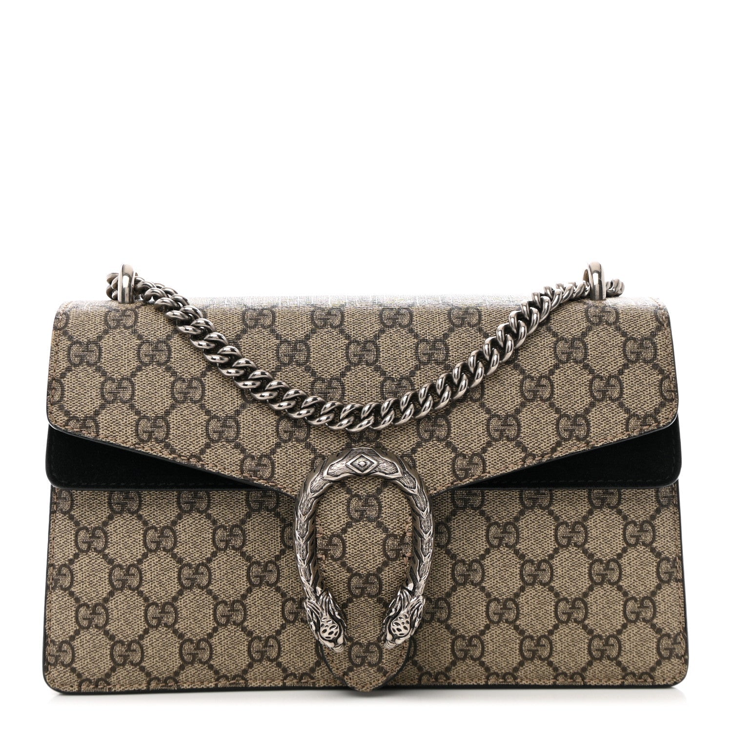GG Supreme Monogram Small Dionysus Shoulder Bag Black