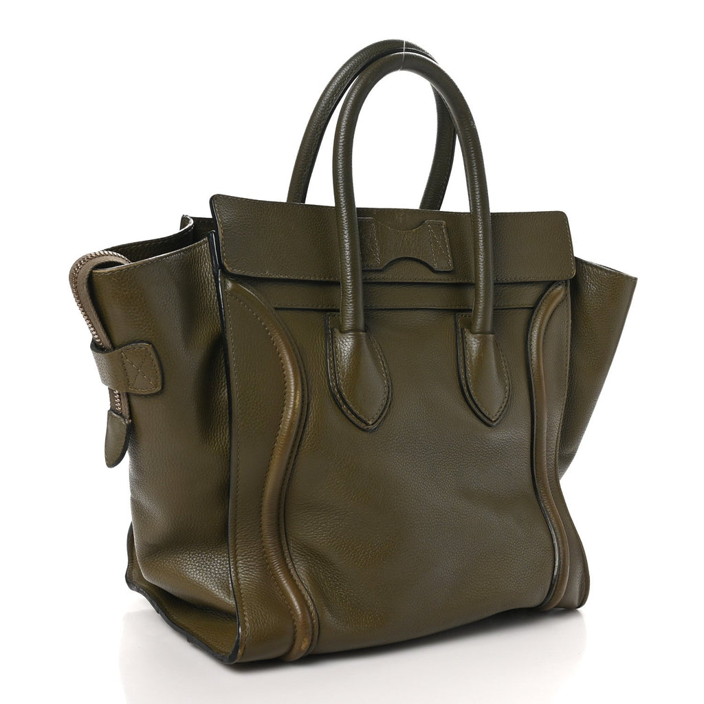 Drummed Calfskin Mini Luggage Souris