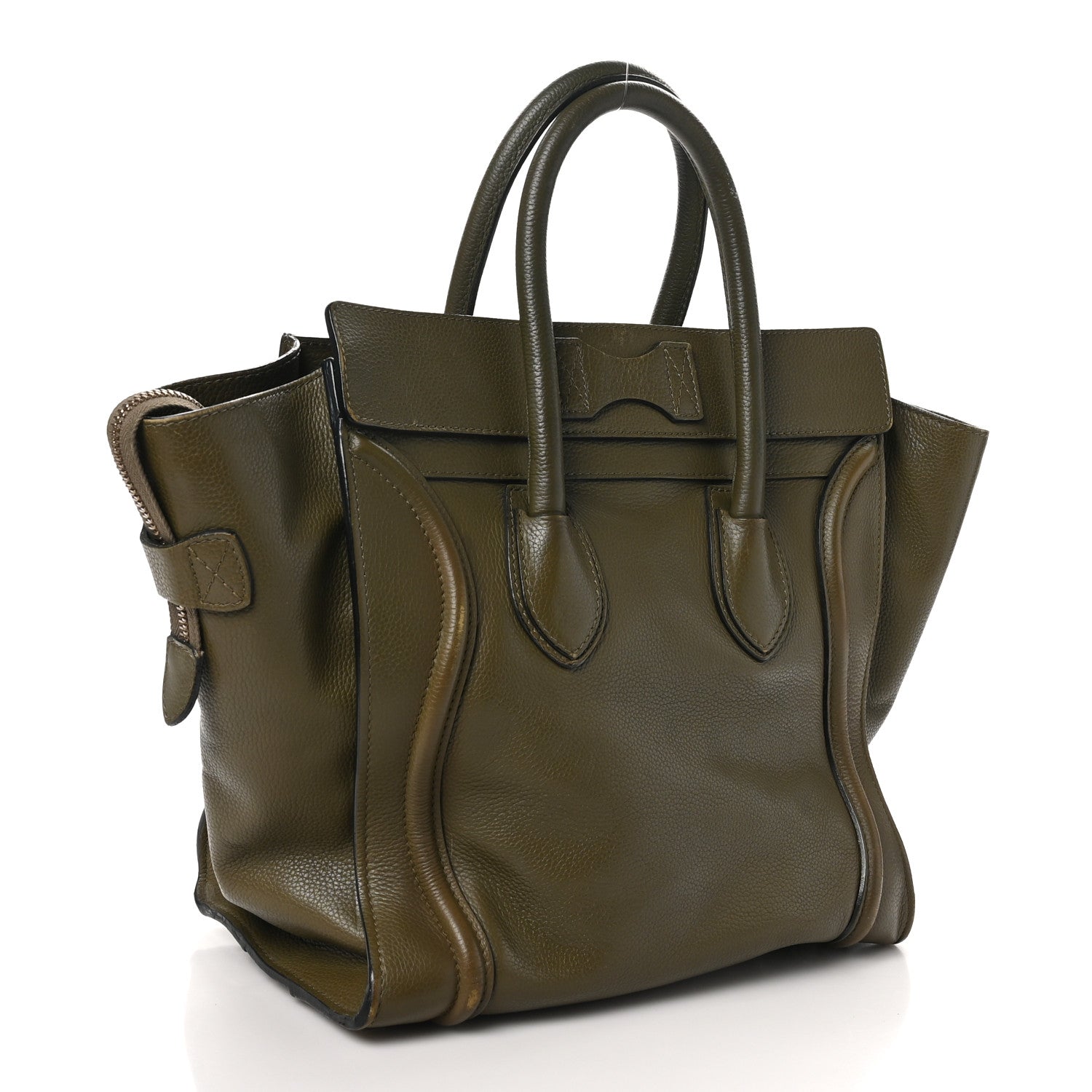 Drummed Calfskin Mini Luggage Souris