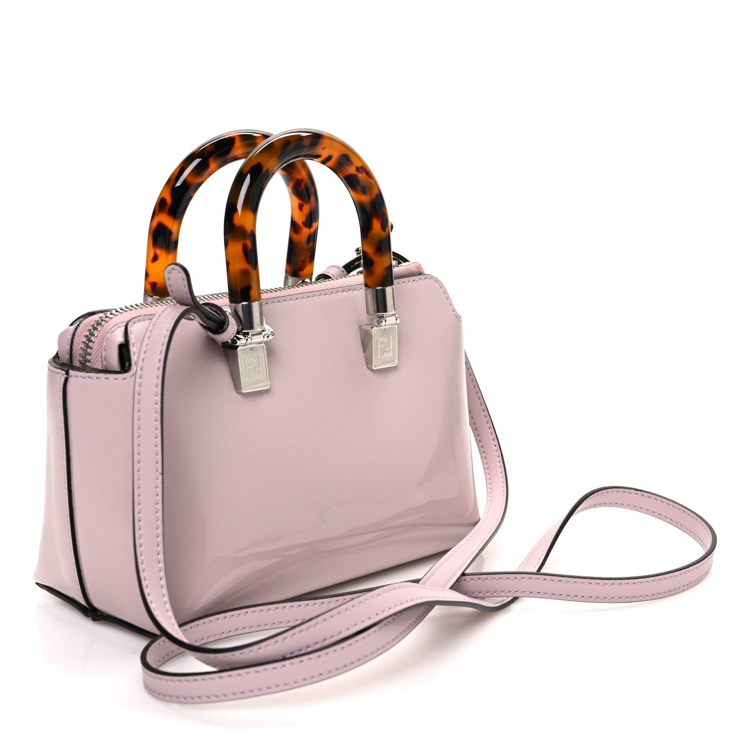 Vitello King Plexiglass Logo Embossed Mini By The Way Top Handle Boston Bag Soft Berry