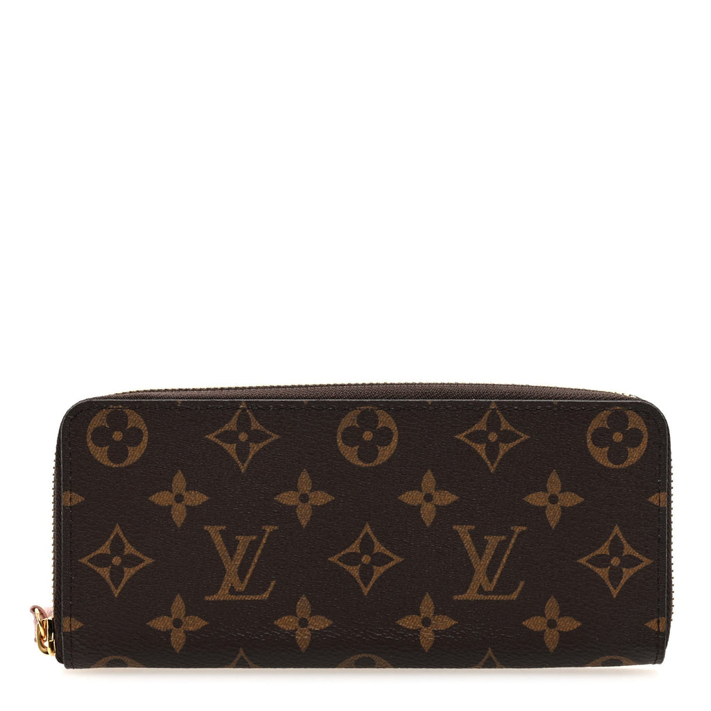 Monogram Clemence Wallet Rose Ballerine