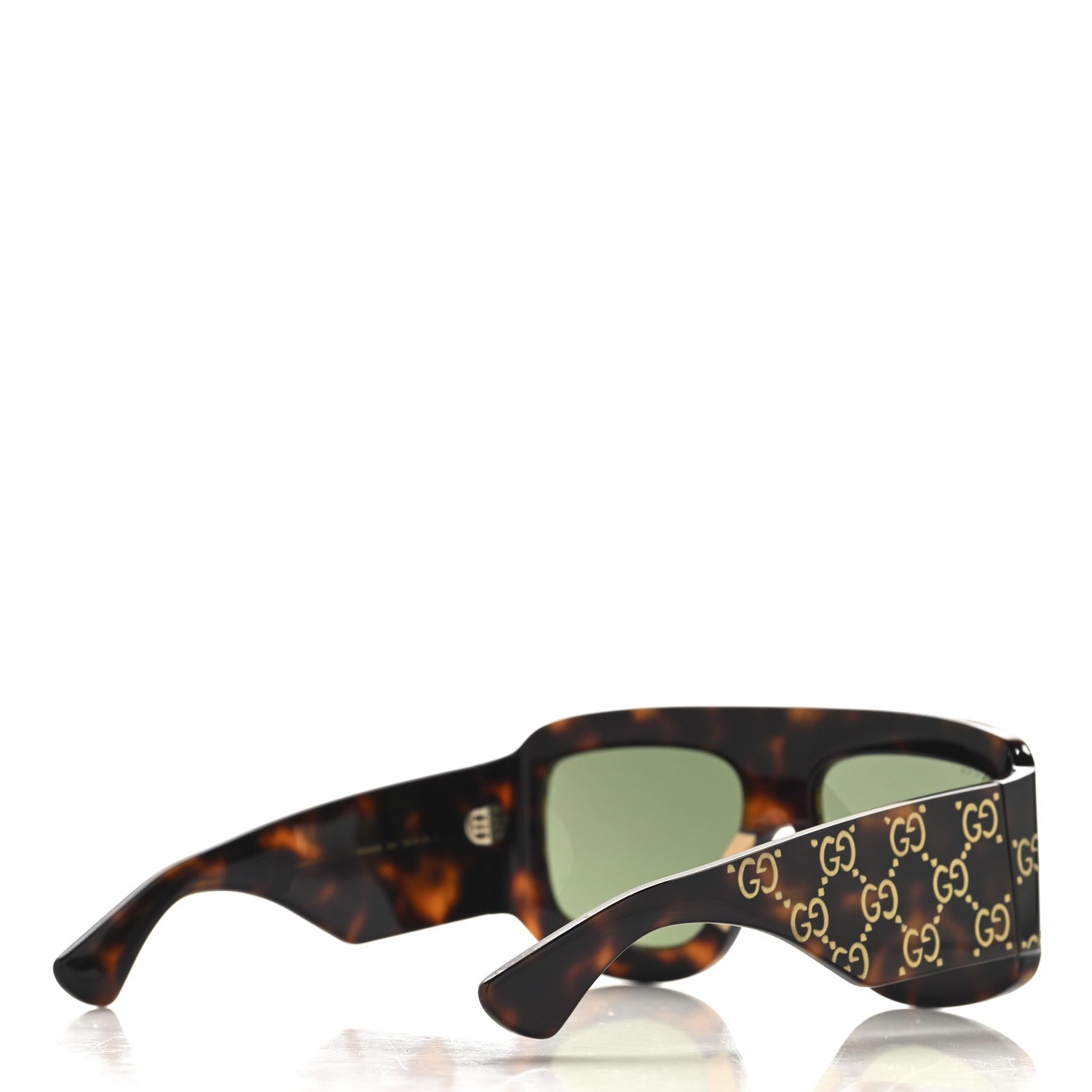 Acetate Monogram Shield Sunglasses GG0983S Havana