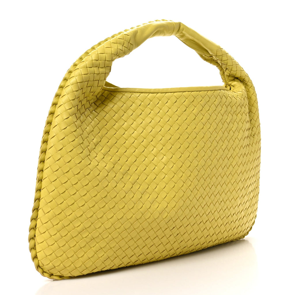 Nappa Intrecciato Large Veneta Hobo Buttercup