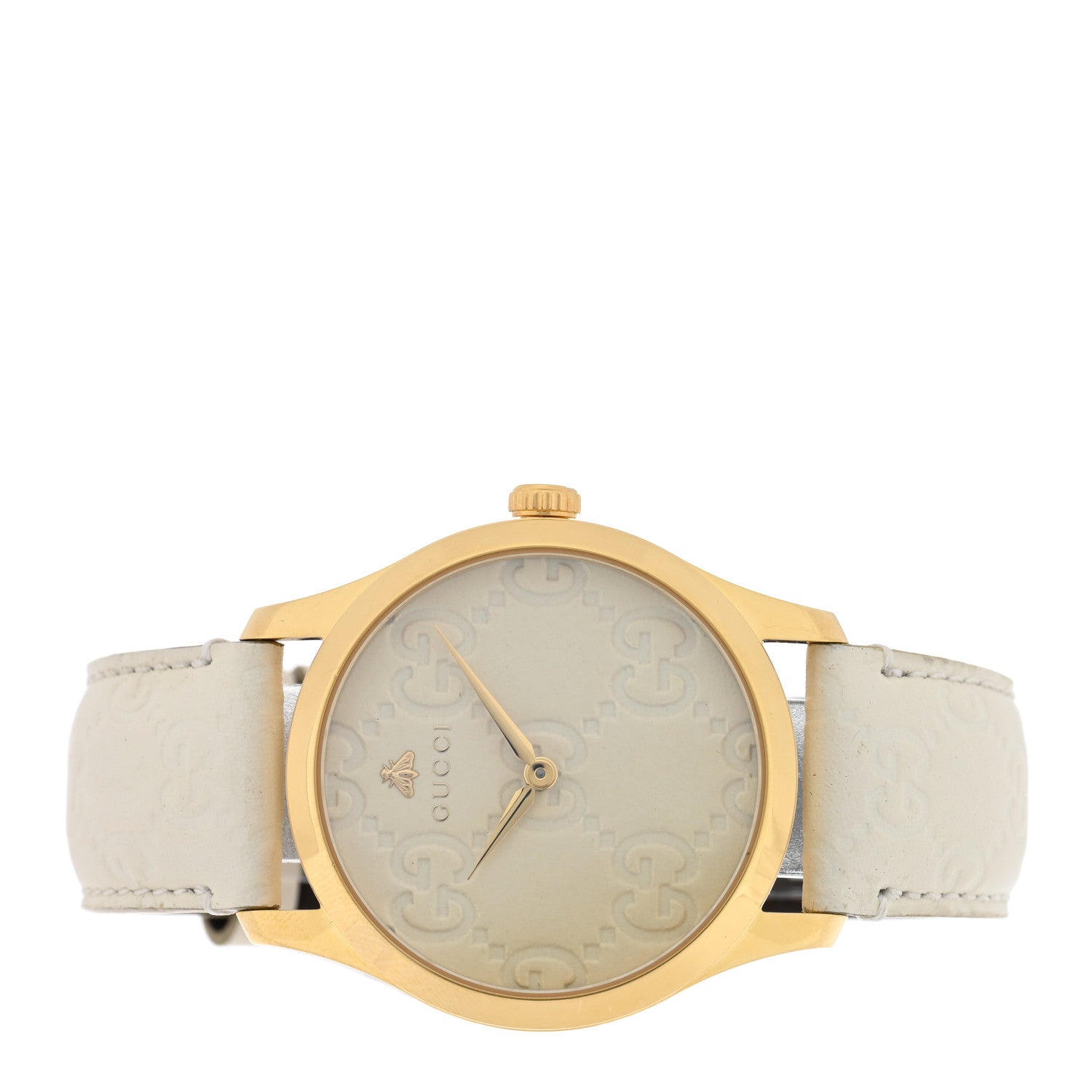 Stainless Steel Calfskin 38mm G-Timeless Quartz Watch White