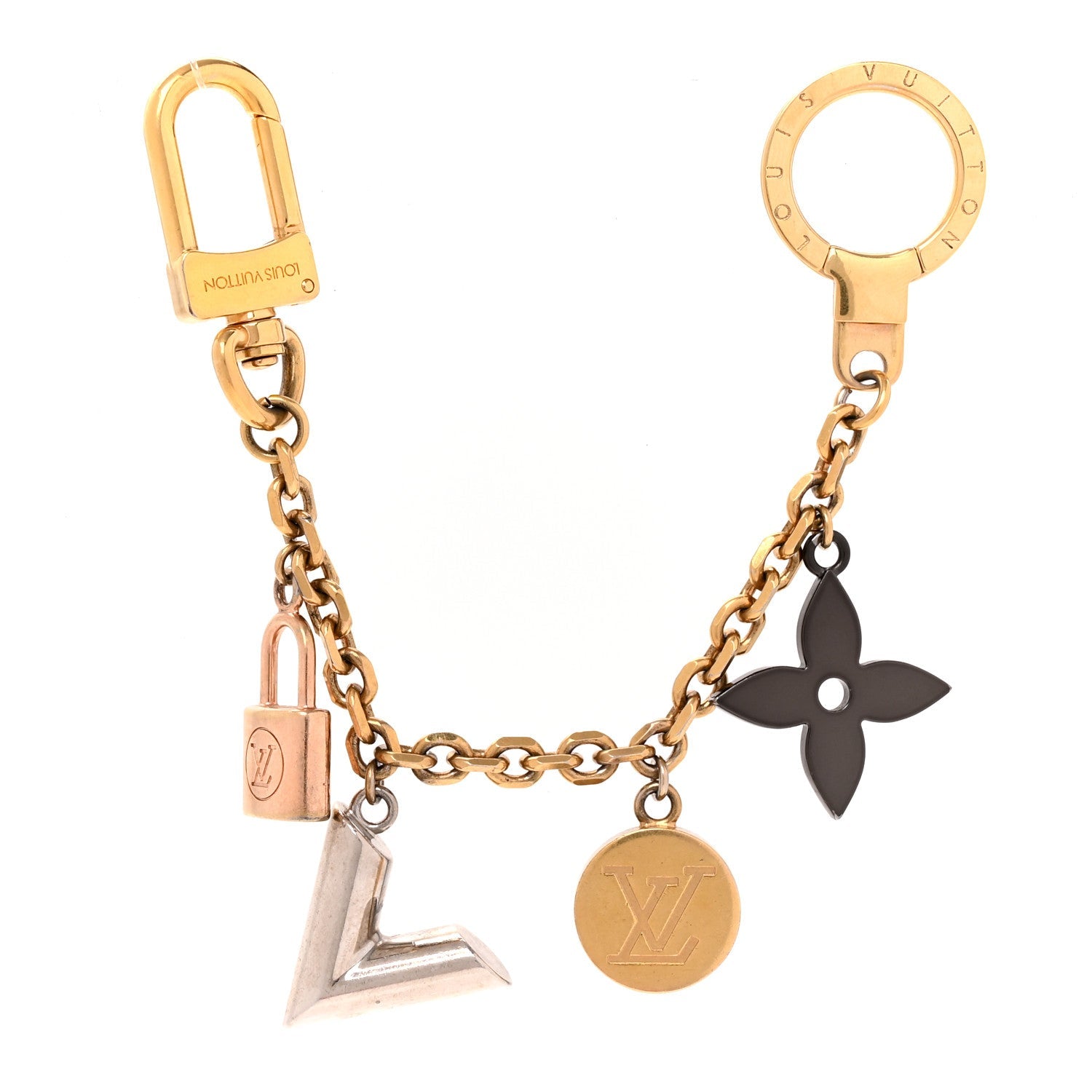 Metal Kaleido V Bag Chain Charm