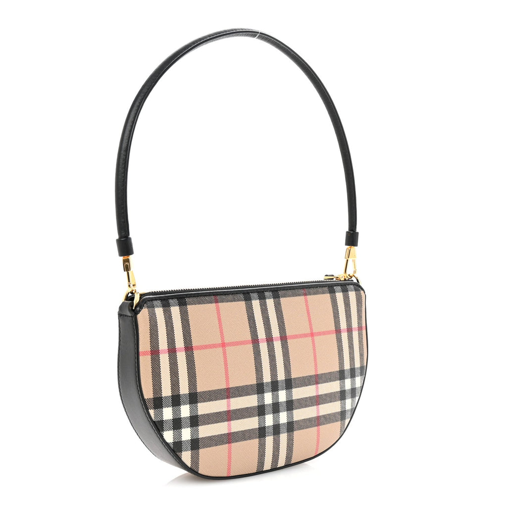 Vintage Check Calfskin Olympia Slim Pouch Archive Beige