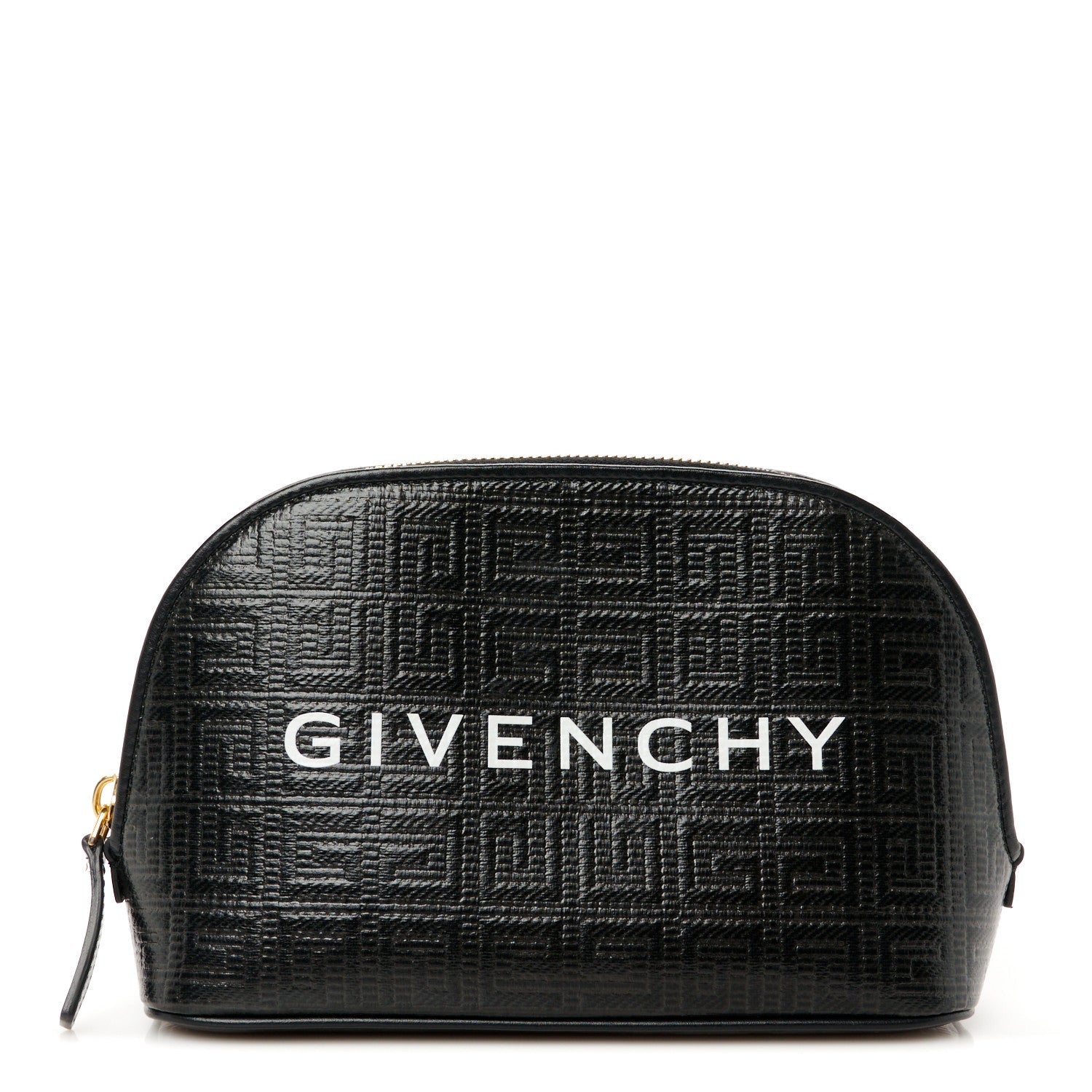 Coated Canvas Logo 4G Embossed Cosmetic Pouch Black