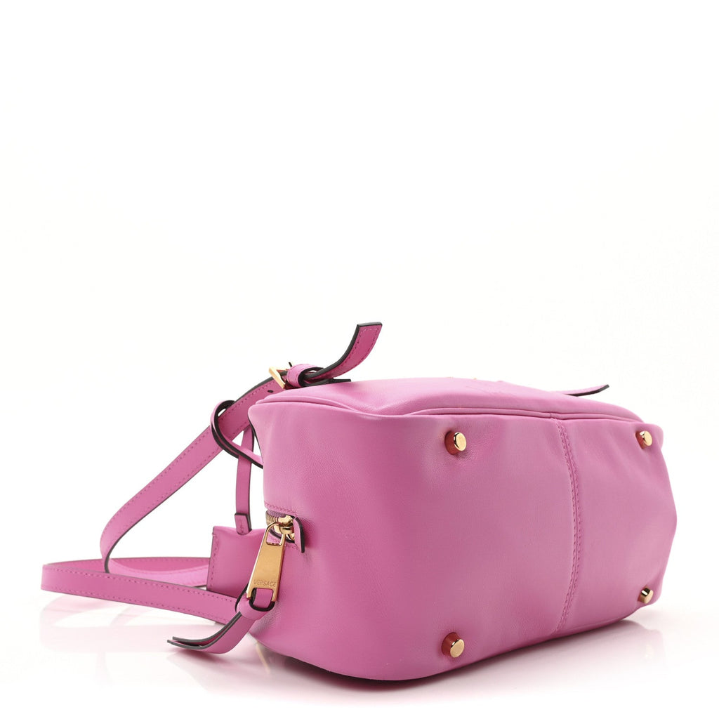 Lambskin Tag Bowling Bag Pink