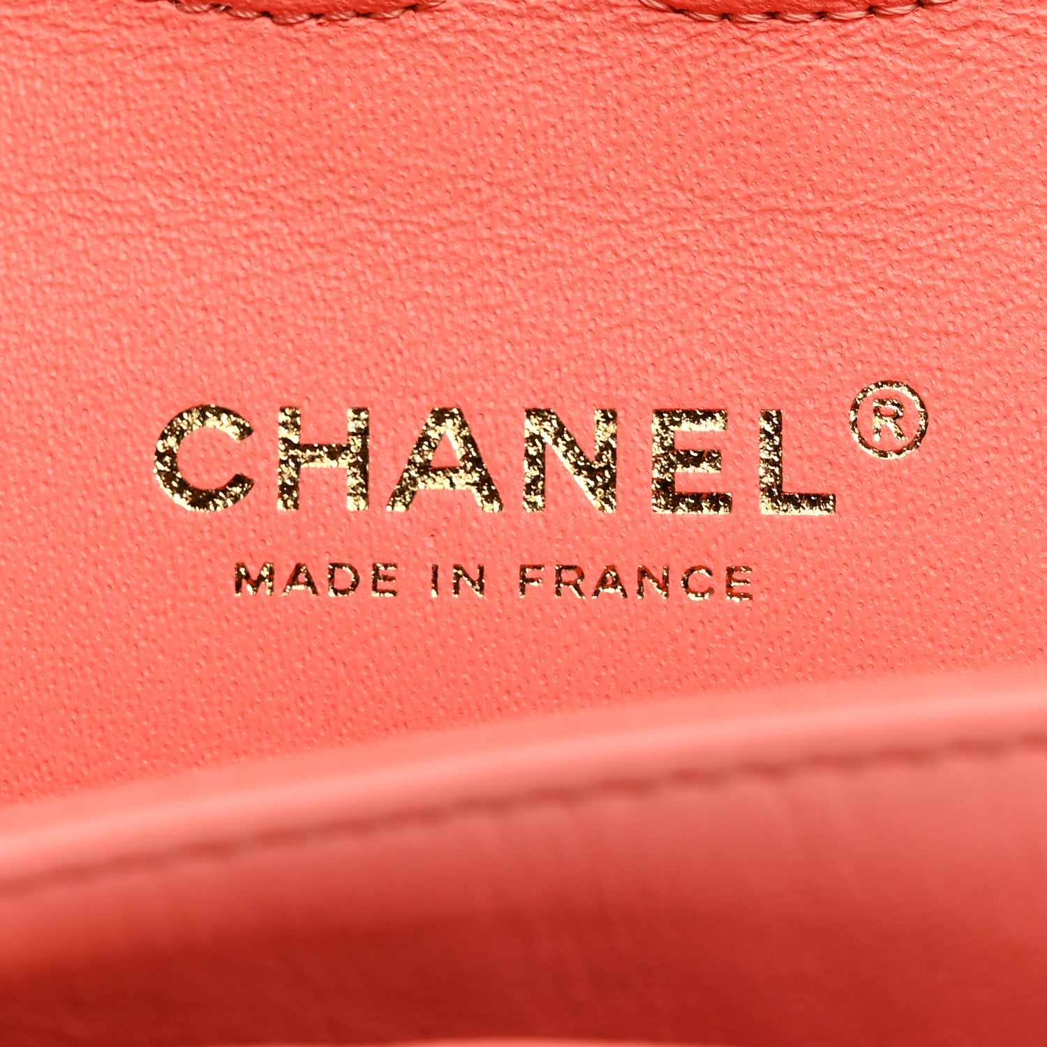Lambskin Chevron Quilted Medium Double Flap Coral