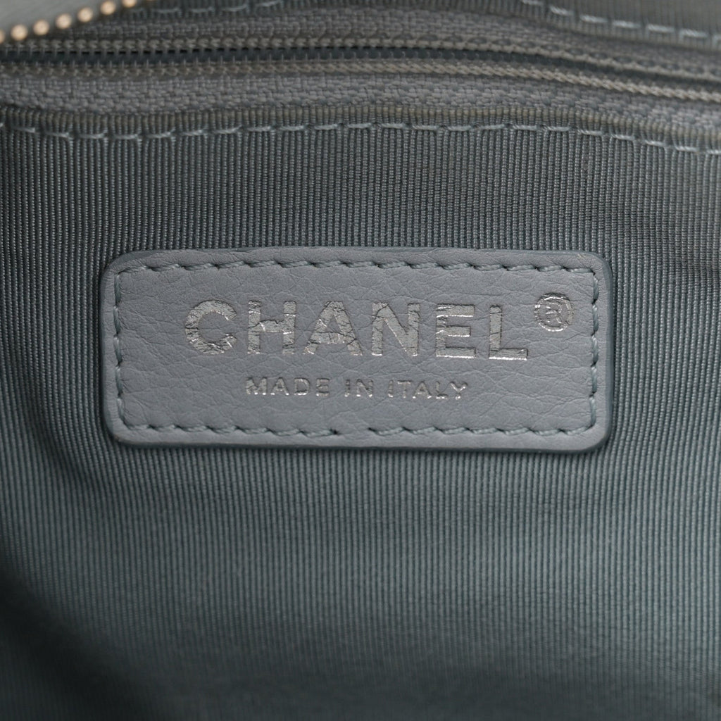 Aged Calfskin Quilted Medium Gabrielle Hobo Light Blue