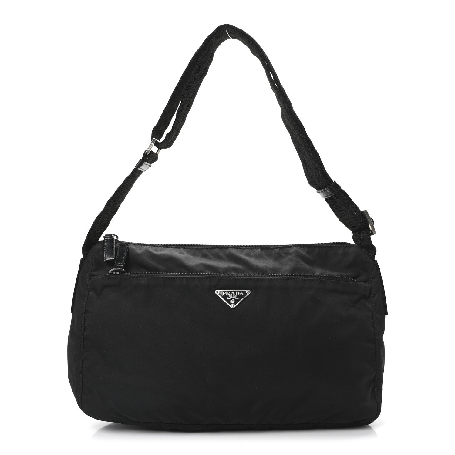 Nylon Vela Messenger Bag Black