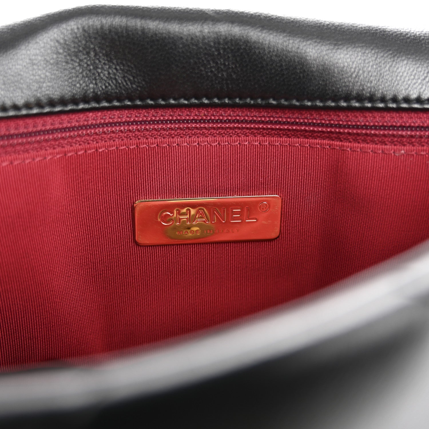 Lambskin Quilted Medium Chanel 19 Flap Black