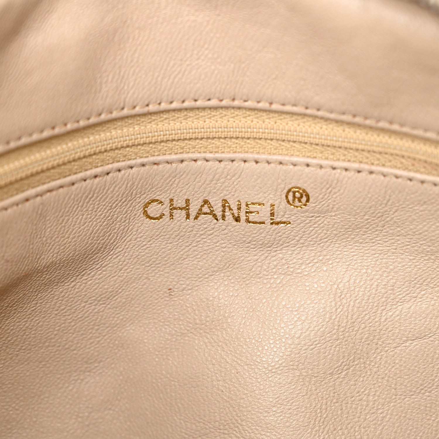 Caviar Quilted Camera Case Beige Clair