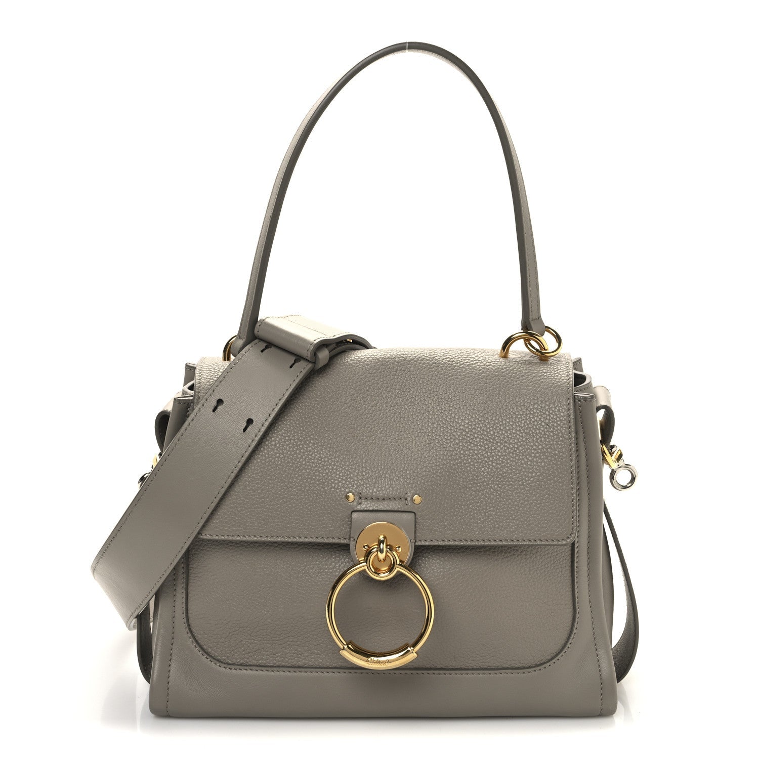 Calfskin Small Tess Day Bag Motty Grey