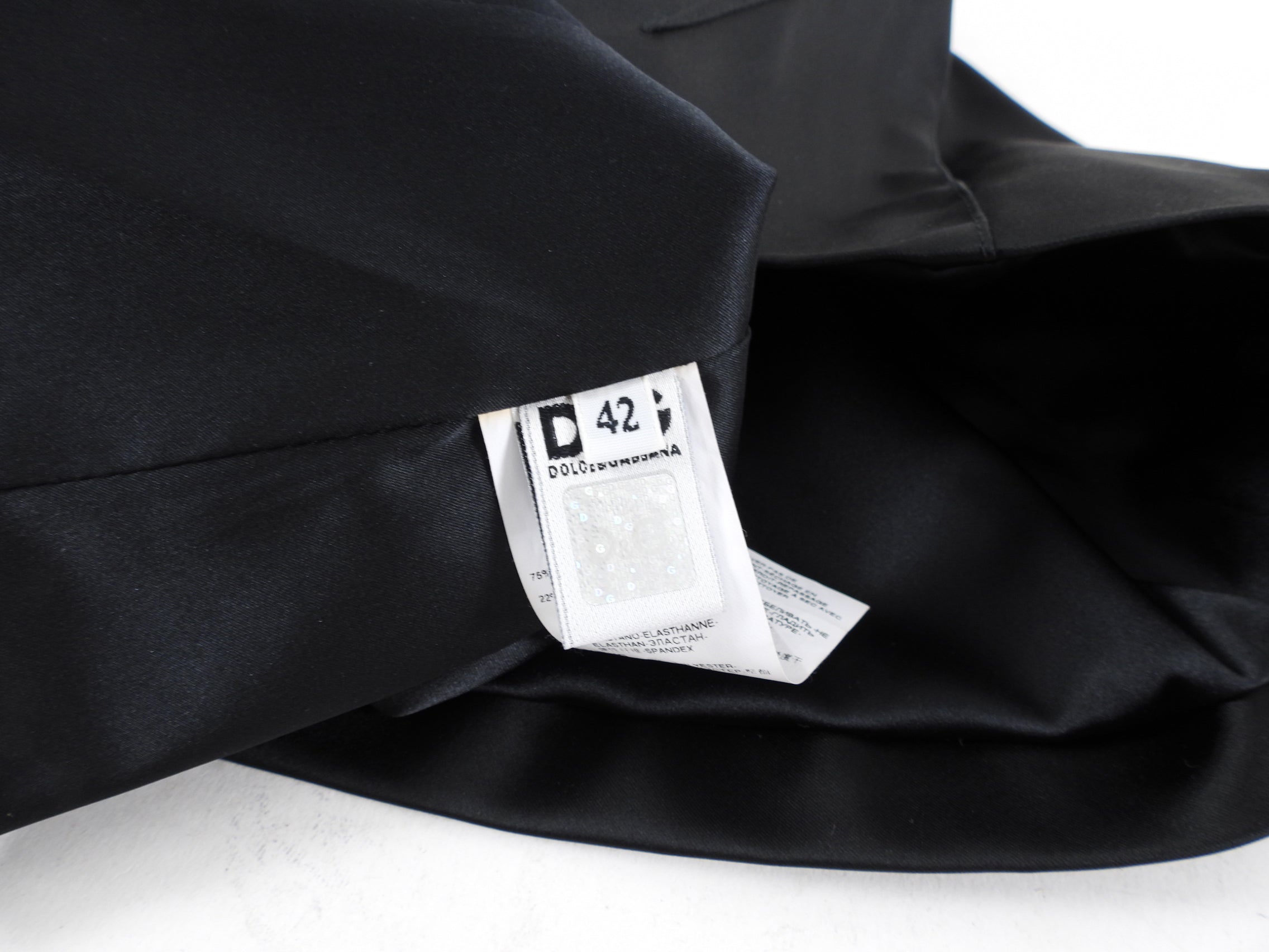 D&G Dolce Gabbana Black Satin Bustier Top - IT42 / S