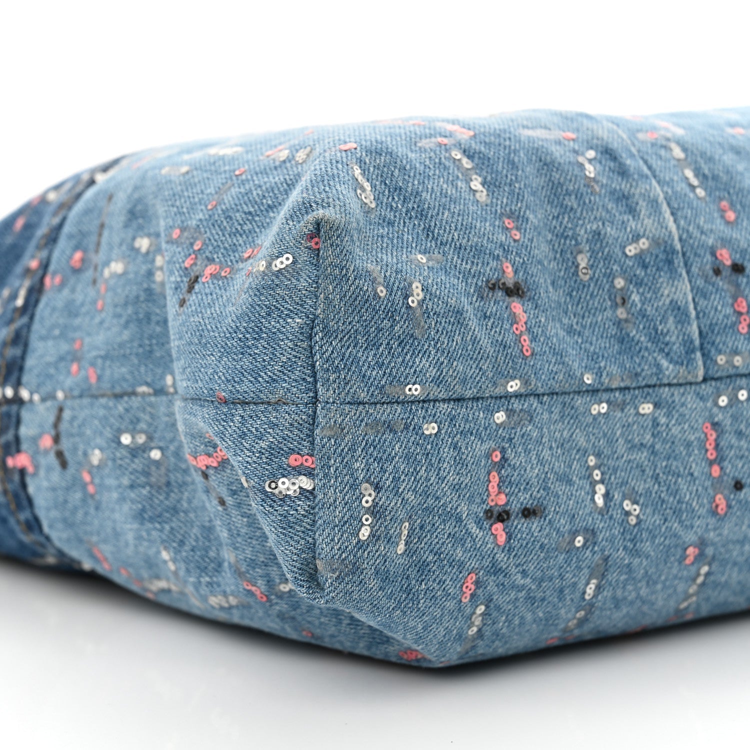 Denim Sequin Chanel 22 Blue