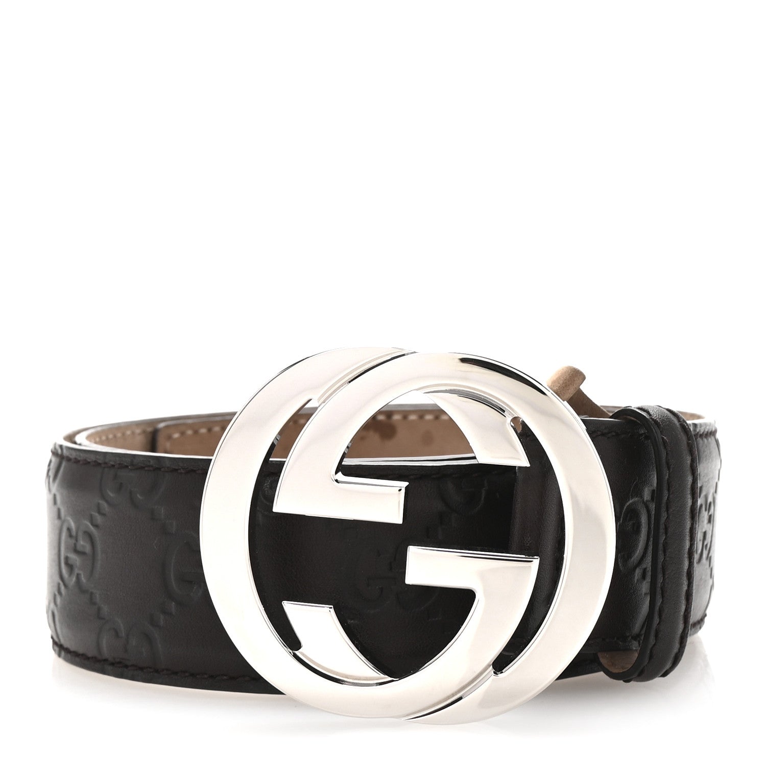 Guccissima Interlocking G 40mm Belt 85 34 Brown